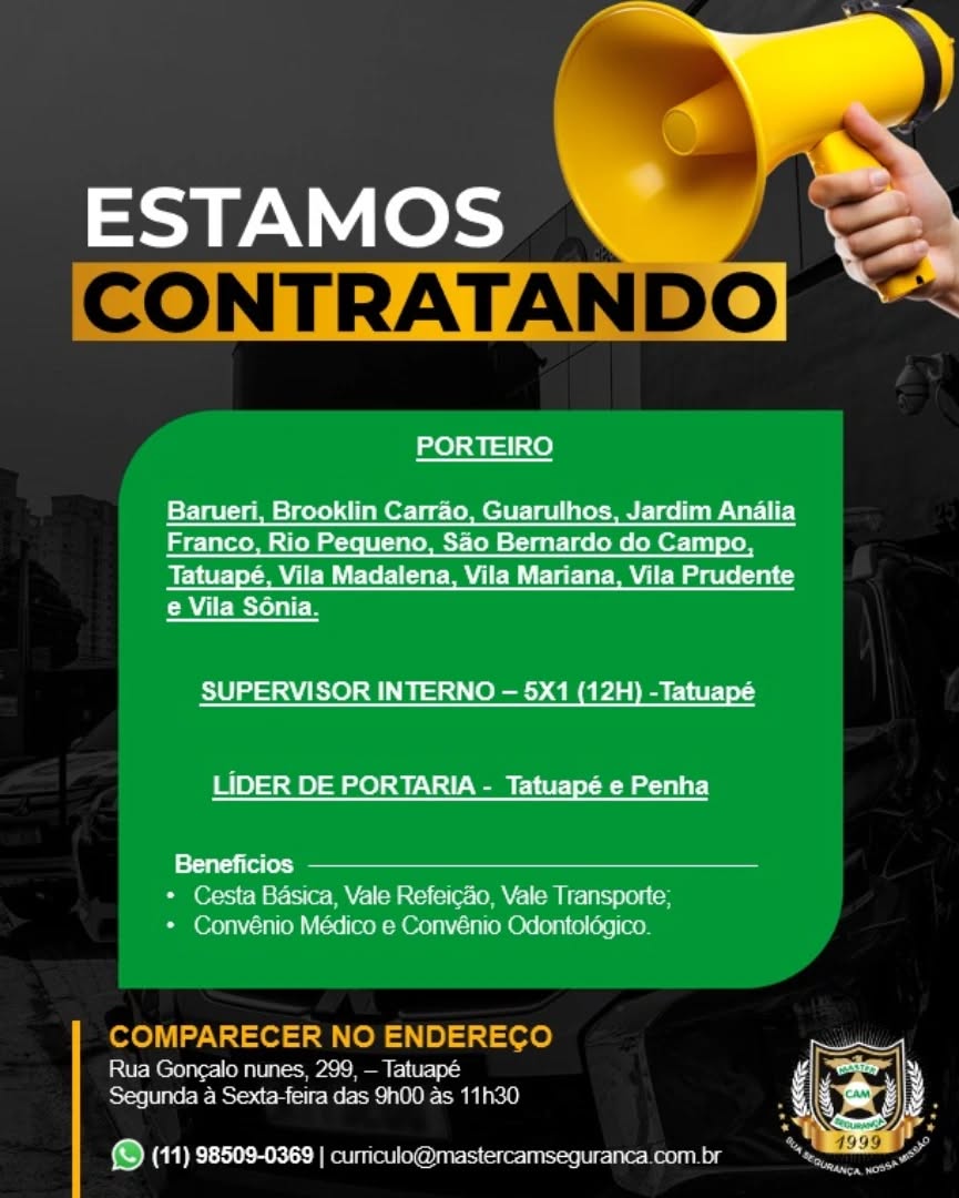 MasterCam Segurança — Ronda motorizada em São Paulo/SP