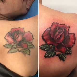 Pimp my rose ! Tattoo by @ashley_racana_tattoo ???????? Tattoo Passion Shop???? Décorateurs de peaux à Thonon depuis 2005 : 13 ans d'expérience, ça fa...