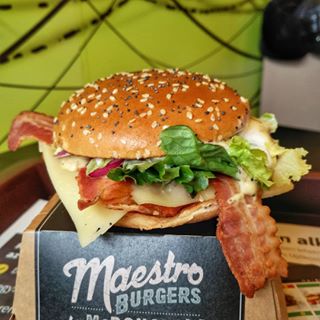 A full packed chicken burger from McDonald's. What else do you need on a day like this? ????