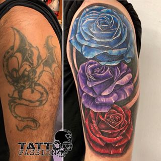 Recouvrement by @ashley_racana_tattoo ???? Tattoo Passion Shop???? Décorateurs de peaux à Thonon depuis 2005 : 13 ans d'expérience, ça fait toute la d...