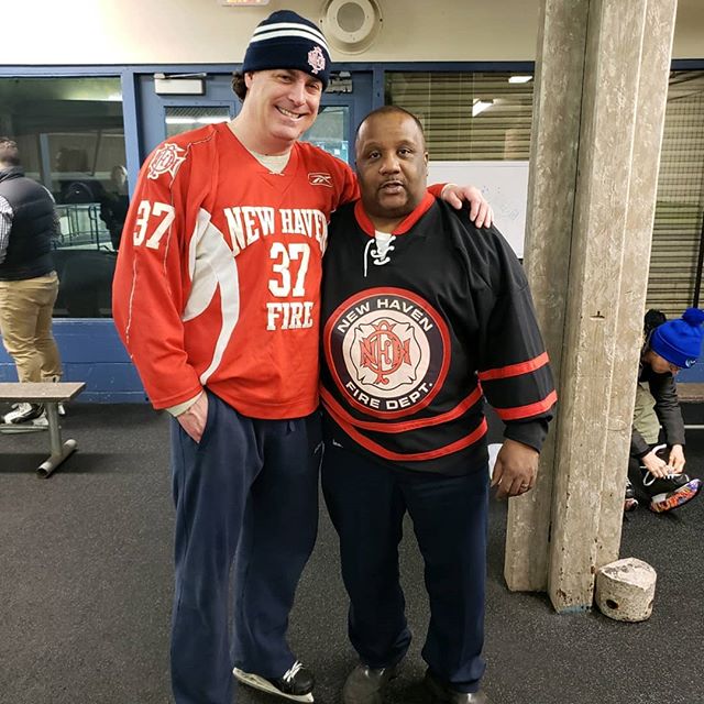 Celebrating the opening of the Ralph Walker Ice Rink. Great job! NH